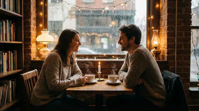 日落海岸剧照 - 咖啡馆温馨场景